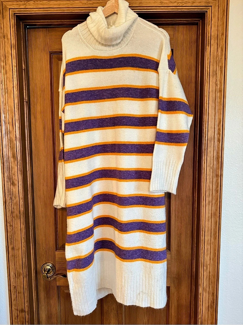 Daily Practice by Anthropologie Striped cowl neck sweater dress
